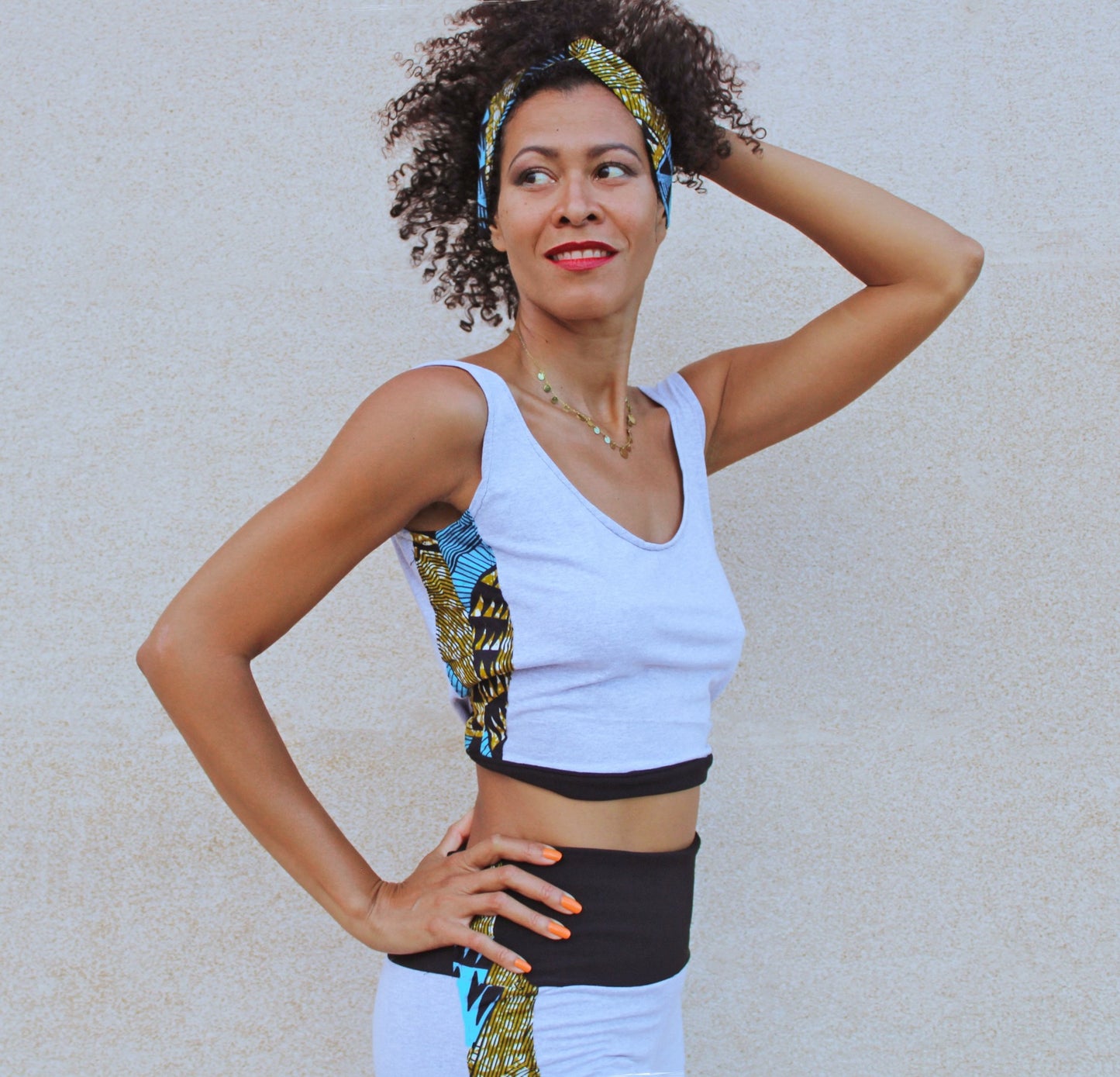 Conjunto leggins, top y diadema