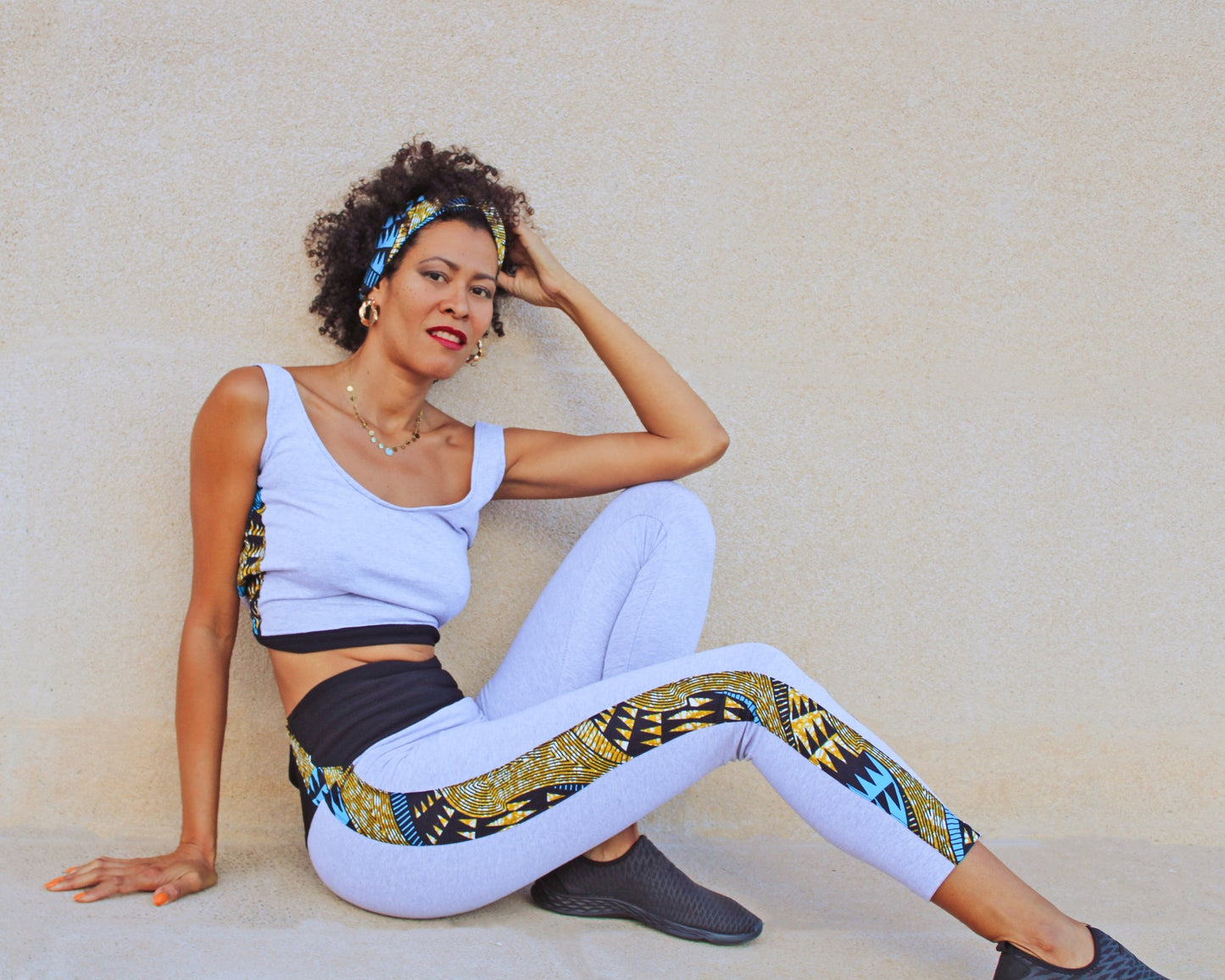 Conjunto leggins, top y diadema