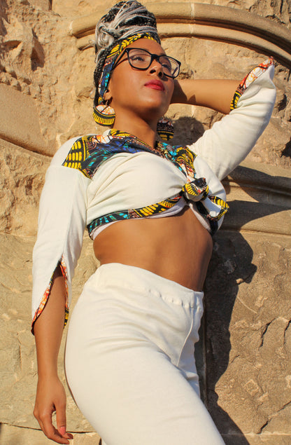 Blusa con estampado y diadema para el pelo