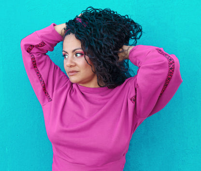 Sudadera  y pantalón deportivo chandal con estampado afro