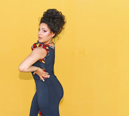 Conjunto elegante con estampado