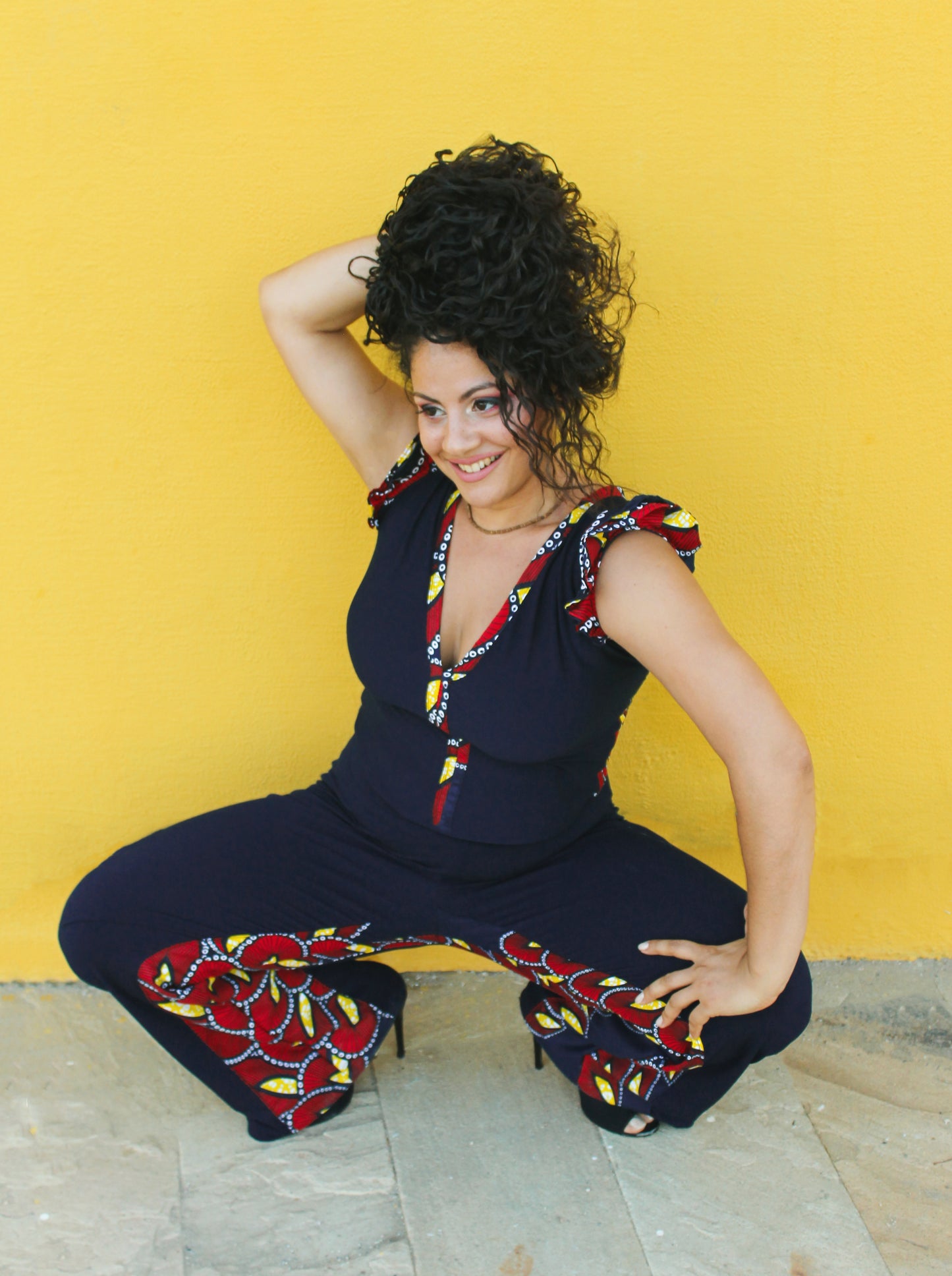 Conjunto elegante con estampado