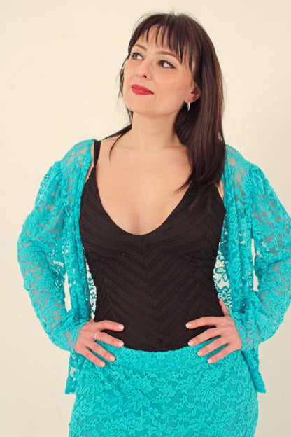 Conjunto chaqueta manga larga y pantalon campana forrados