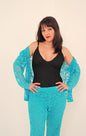 Conjunto chaqueta manga larga y pantalon campana forrados