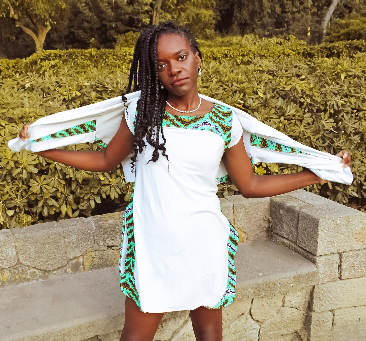 Sudadera y camisa vestido manga corta