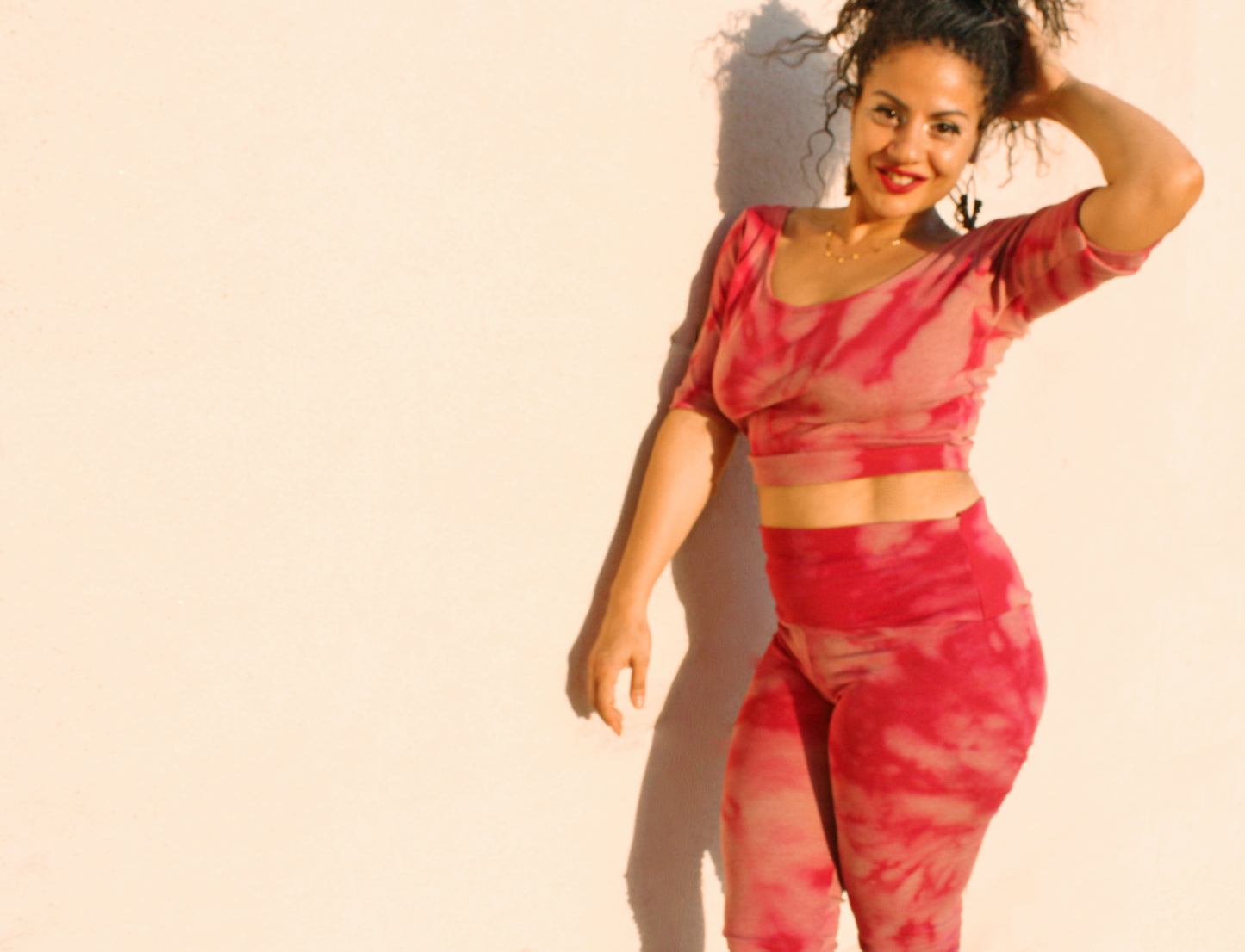 Conjunto leggins y top con manga corta