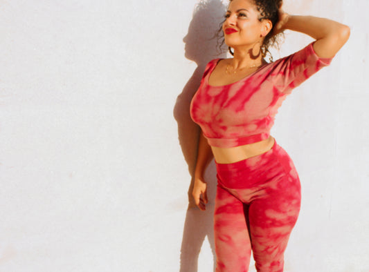 Conjunto leggins y top con manga corta