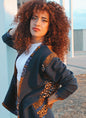 Chaqueta manga larga y leggins de tiro medio con estampado lateral Wax algodon elástico grueso