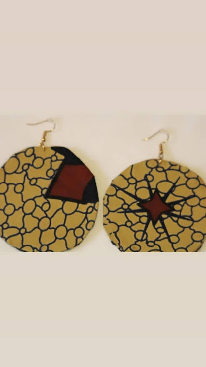 Pendientes aros planos con forma circular